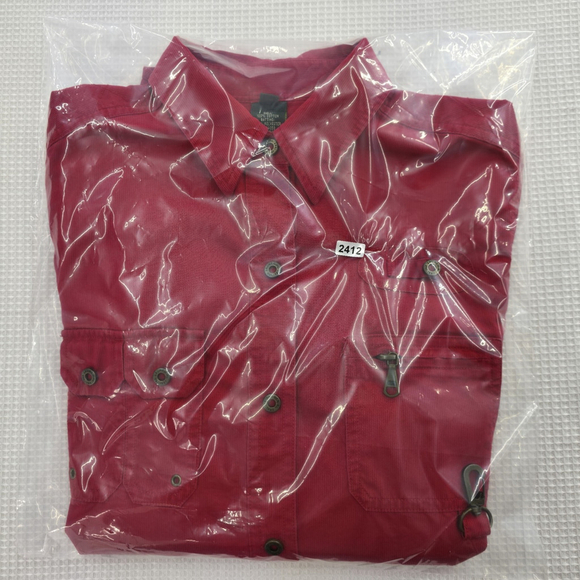 Ralph Lauren Gorp Utility Shirt Women’s M Red Pocket Hiking Outdoor Corduroy - Picture 14 of 14